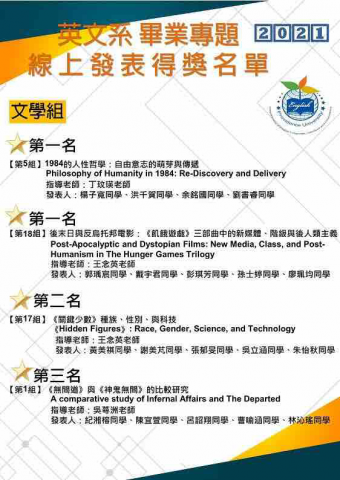 張郁旻 - 畢業專題文學獎第二名