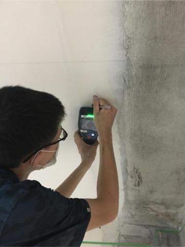 旭泉抓漏工程 - 施工檢測，（排除大多數的管線、鋼筋、水管）