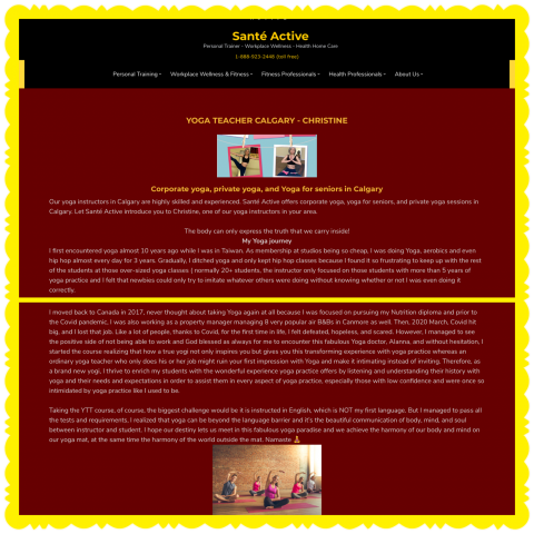 CJ Planet - You can read about my yoga journey and philosophy here through Sante Active 