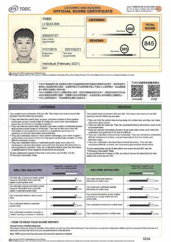 李國新 - toeic