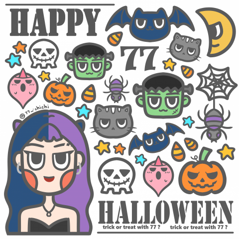 MeiChi - 萬聖節滿版設計
（人物自創）