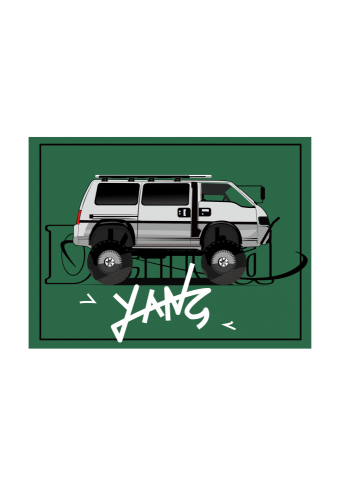 阿翰設計 - "客戶愛車繪" 
車名:得利卡Mitsubishi / 三菱繪圖方式:AI