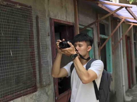 提供染髮劑灰服務的專家灰攝空間