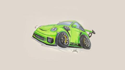 阿翰設計 - "客戶愛車繪"
車名:Porsche /911 GT3 RS
繪圖方式:手繪