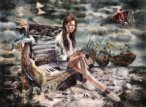 徐婉婷 - 水彩創作 作品名稱：希望