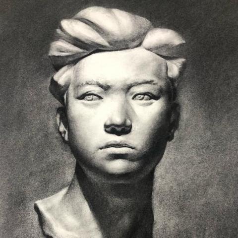 Winnie Ko -  碳筆素描—石膏