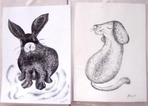 Aliviya - 黑白手繪插畫