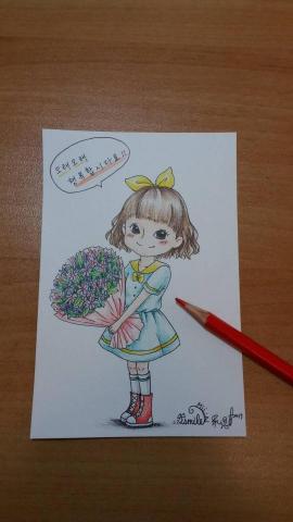 冞恩 - 色鉛筆手繪卡片