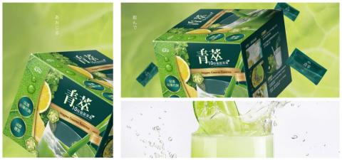 Frank（平面設計師） - 整體希望表現出新鮮、健康等意象，巧妙融合各種蔬果，使畫面豐富而不凌亂，並且局部燙金點綴，襯托出包裝的高級感。