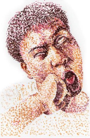 周均叡 - 自畫像 麥克筆點畫