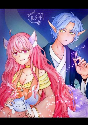 羽毛工作室 - 平塗電繪