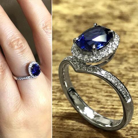 家有囍事設計工作室 - 客製藍寶婚戒