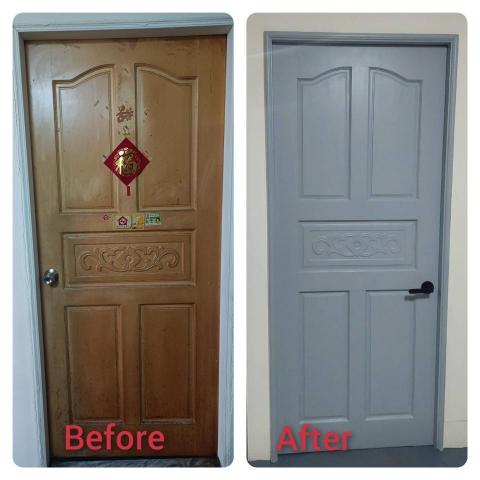內湖油漆工作室 - 門改色 內湖油漆工作室 - 門改色
