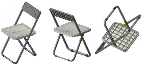 天際線產品設計 - 超輕量折疊座椅(超薄折疊)