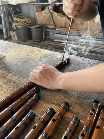 三絕音樂 - 教室附設製琴工坊實景(竹笛製作)
