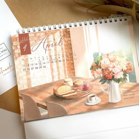 月好 商業設計工作室 - 《居家花草》桌曆插畫系列