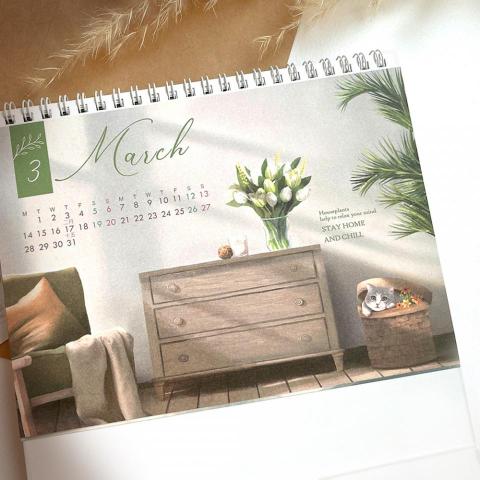 月好 商業設計工作室 - 《居家花草》桌曆插畫系列