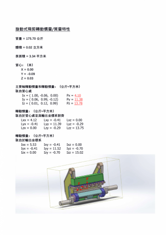 Sigma-Tek Studio/希格瑪設計+技術+製造承作 - 迴旋式飛剪轉動慣量分析