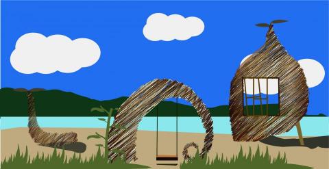 愛設計-李巧鈴 - 台東風景區明信片作品