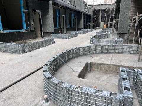 鴻億興企業有限公司 - 弧型、不規則型 皆可採用鋼網牆的作法，只有想像不到！沒有做不出來！