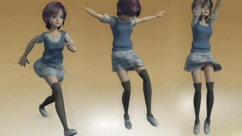 AY - 角色動畫(角色設計,模型,材質貼圖,骨架綁定,動畫,頭髮衣料特效,渲染)