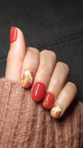 -Ciao13 nail studio - 日繪花新年風2 -Ciao13 nail studio - 日繪花新年風2