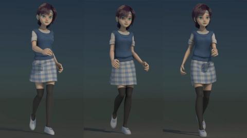 AY - 角色動畫(角色設計,模型,材質貼圖,骨架綁定,動畫,頭髮衣料特效,渲染)