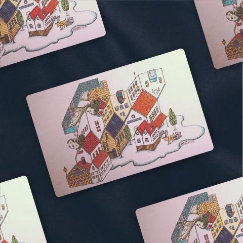 鯨島設計 ::: 52hz - 作品名稱｜2014耶誕卡
表現方式｜色筆、代針筆、彩色印刷輸出
原作尺寸｜八開