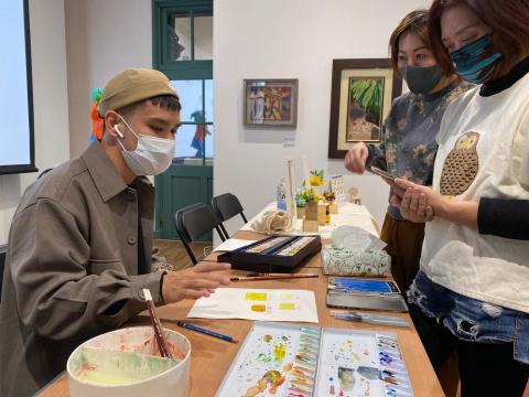 蘇塏鈞 - 上課地點:台南 知事官邸
課程主題:水彩人物似言繪