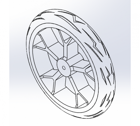 autocad2D solidworks3D - 使用solidworks 畫出的輪胎