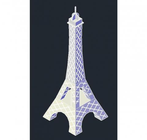 autocad2D solidworks3D - 用autocad 畫的東京鐵塔