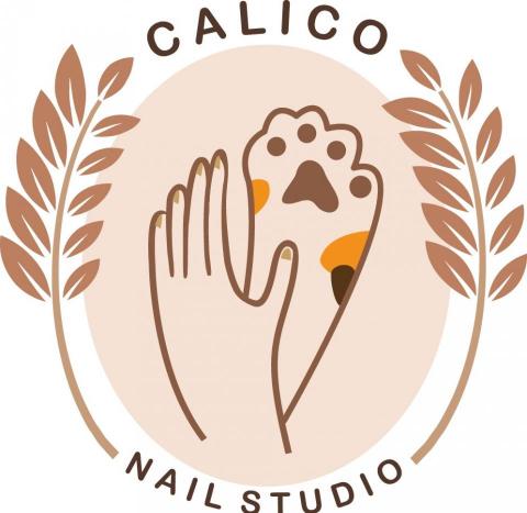 vo_ov.paint - 美甲工作室的LOGO設計，因為喜歡三貓，所以兩者做了結合，成品可愛又溫馨