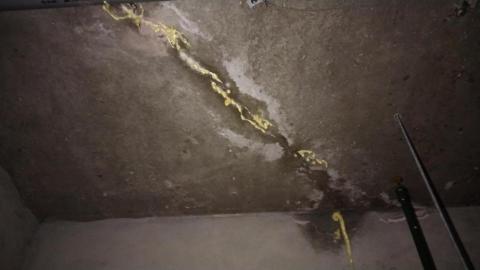 天智室內裝修工程 - 地下室天花板高壓灌注（ 打針）