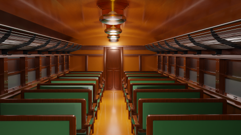 黃友宣 - 這是我以3D技術還原知名動畫鬼滅之刃電影版無限列車篇的列車場景(3D建模)