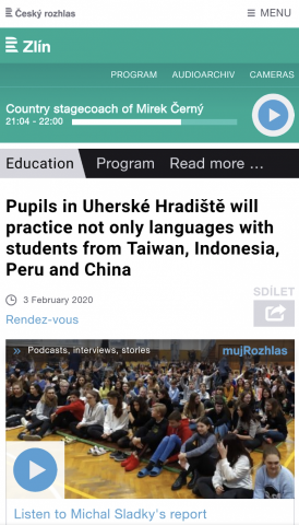 Sunny Huang - 教育計畫登上當地新聞媒體