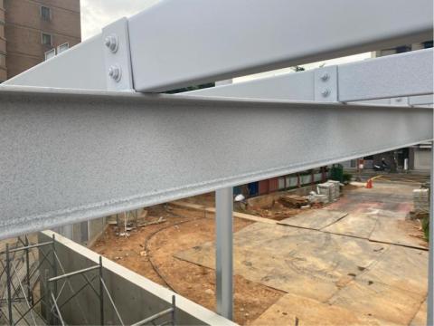 峰采工程行 - 鋼構噴石頭漆營造顆粒感完成圖