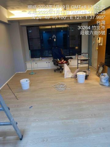 家盈油漆工程 - 牆面乳膠漆加鋪設spc石塑地板完工照