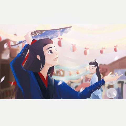 插畫師大魚 Ray Shen - 陳情令之曇花