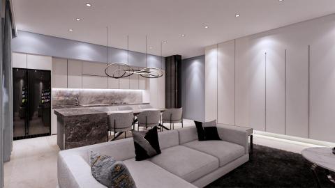 W design  - 客廳擬真渲染