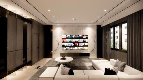 W design  - 客廳擬真渲染