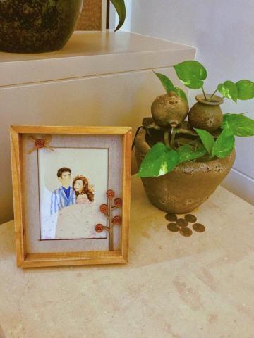 莉娜羊壁畫彩繪 - 婚紗彩繪，原稿寄送給客戶，客戶擺設回饋超喜歡