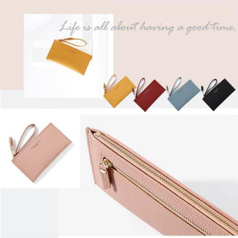 好好玩工作室 - 根據要求尺寸排版-此圖重點為呈現多顏色選擇之拉鍊長夾
