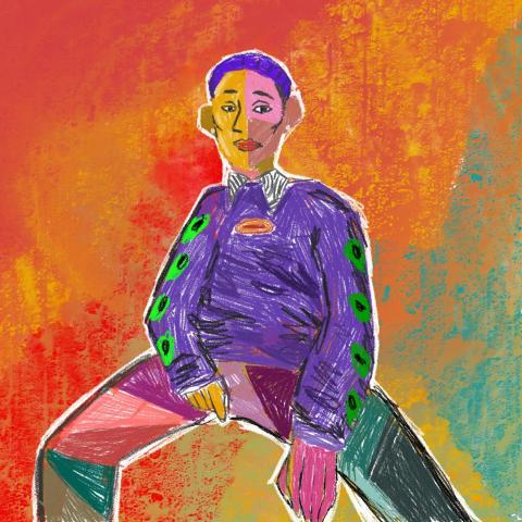 朱琪 - 抽象似顏繪