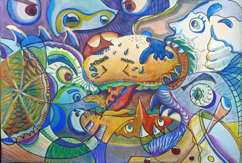 繪圖課程 - 食物危機創意畫