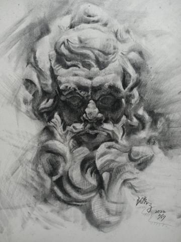 繪圖課程 - 雕像素描