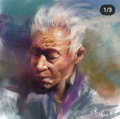 繪圖課程 - 電腦繪圖 老人肖像