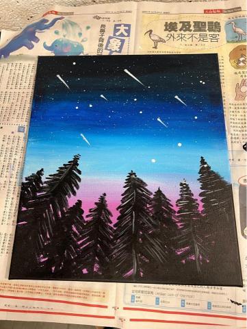 曾瓊儀 - 夜空，媒材：壓克力