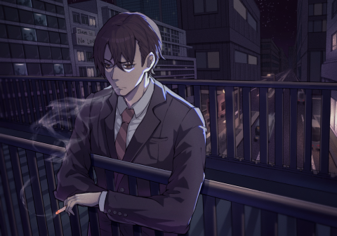 優格配炒蛋 - 【原創插畫】天橋上的短暫抽離