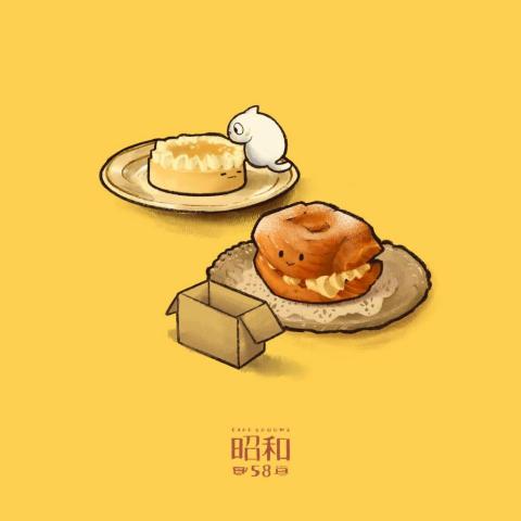 麻糬貓_MAJI cat  - 食物插圖