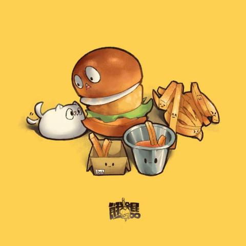 麻糬貓_MAJI cat  - 食物插圖